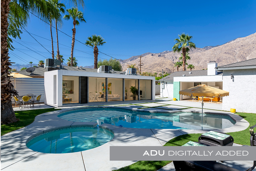 Iconic architectural home, 686 S Camino Real, in Palm Springs California