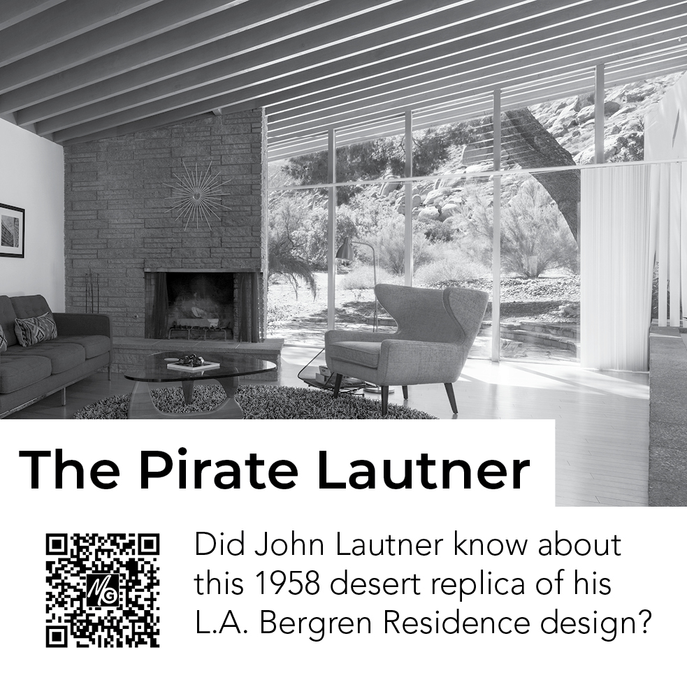 John Lautners Bergren Residence from LA has an unknown echo in Snow Creek, just seven miles outside of Palm Springs