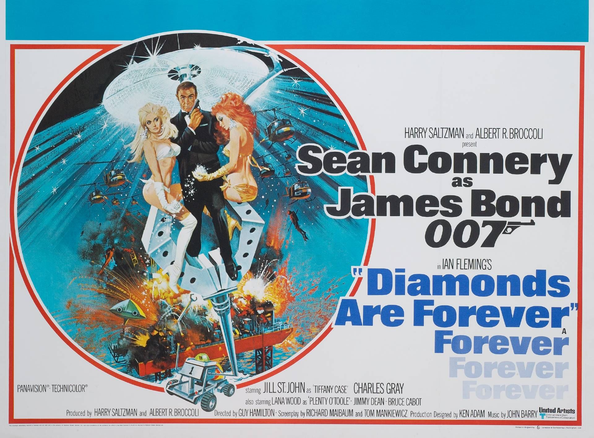 Diamonds Are Forever (1971) James Bond film poster